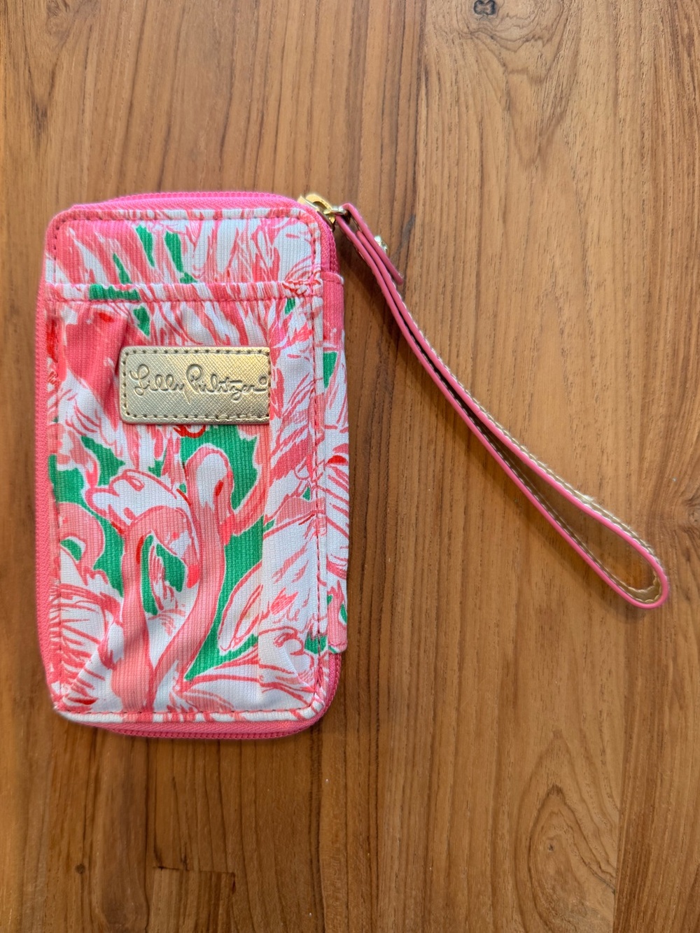 Lilly Pulitzer Flamingo Wallet ID Case Wristlet